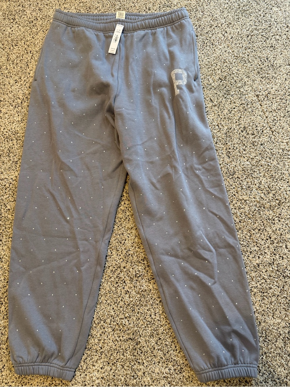 Victoria's Secret Gray Sweatpants with rhinestone Accents